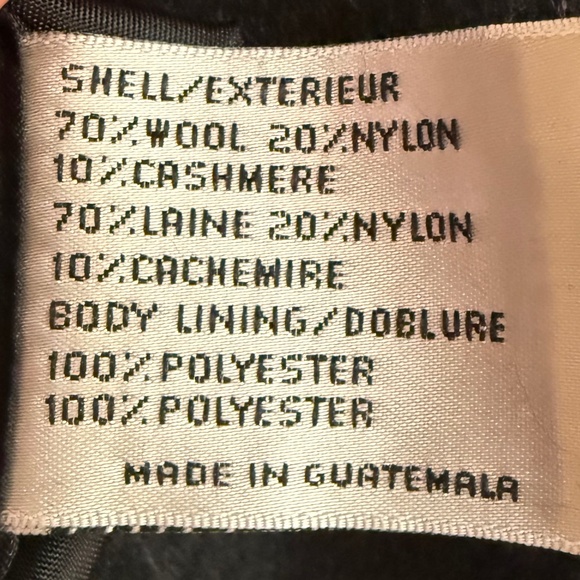 Larry Levine Dark Charcoal,Wool & Cashmere Blend Coat - Size 12 - Picture 10 of 11